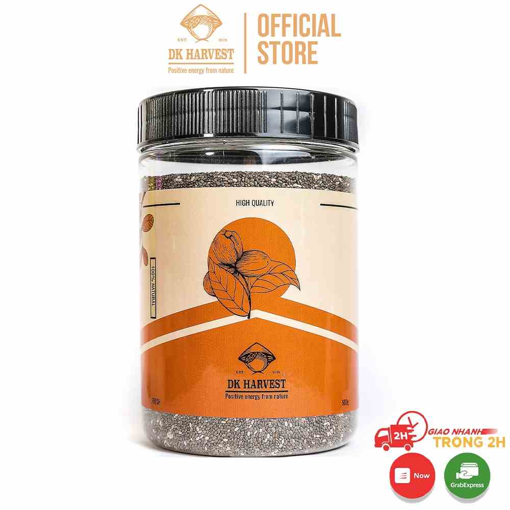 Hạt Chia Đen Organic DK Harvest Nhập Khẩu Úc - Trọng lượng 300g/500g - tác dụng bổ sung Omega-3