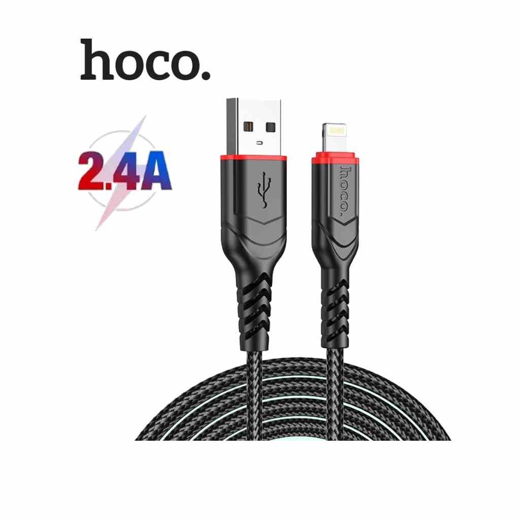 [Mã BMLTA35 giảm đến 35K đơn 99K] Cáp sạc 2.4A Hoco X59 dây bọc dù chống rối dài 1M/2M cho i.PX/11/12