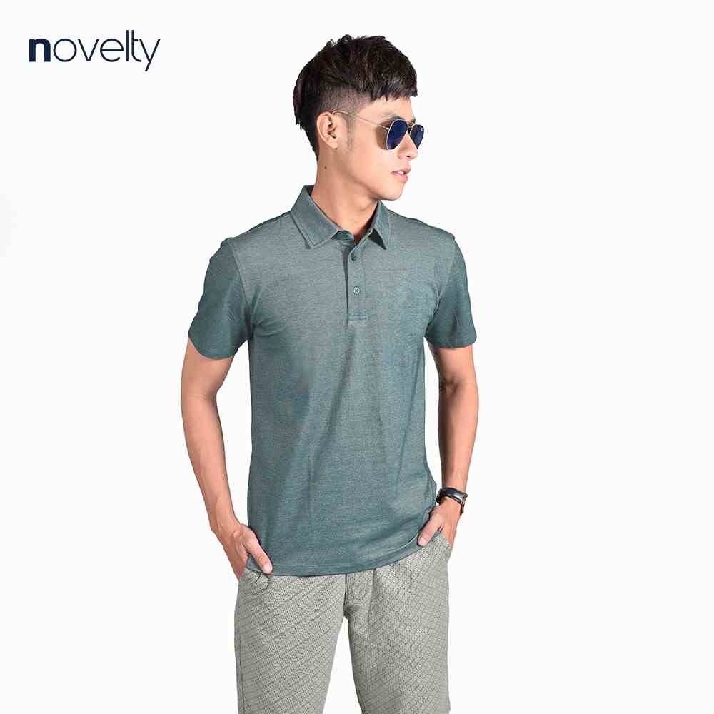 [Mã BMLTB35 giảm đến 35K đơn 99K] Áo thun nam Polo Regular fit không túi kiểu dáng Melange NOVELTY 210104N