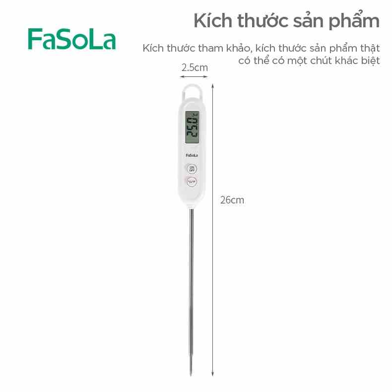 [Mã BMLTB200 giảm đến 100K đơn 499K] Nhiệt kế đo độ thực phẩm, pha sữa cho bé FASOLA FSLPS-358