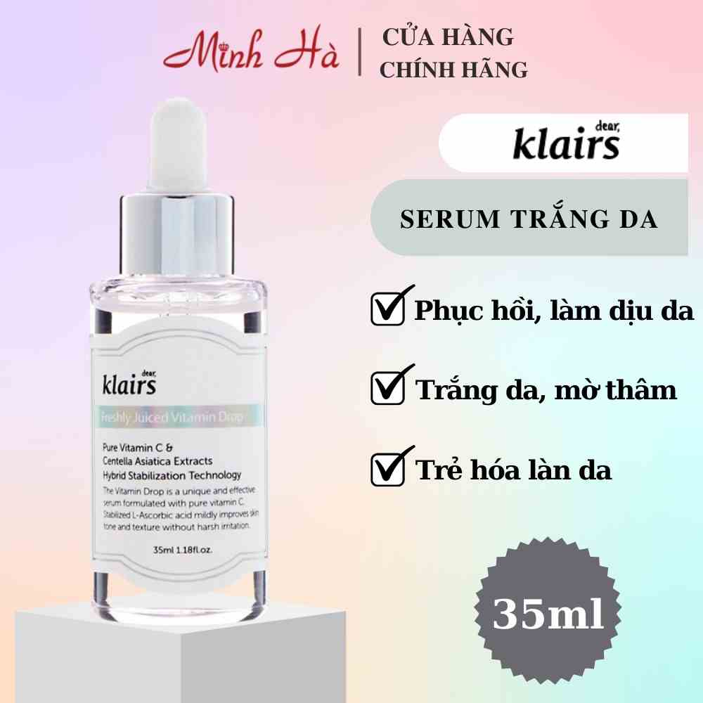 Serum dưỡng trắng Dear Klairs Freshly Juiced Vitamin Drop 35ml cấp ẩm, sáng da