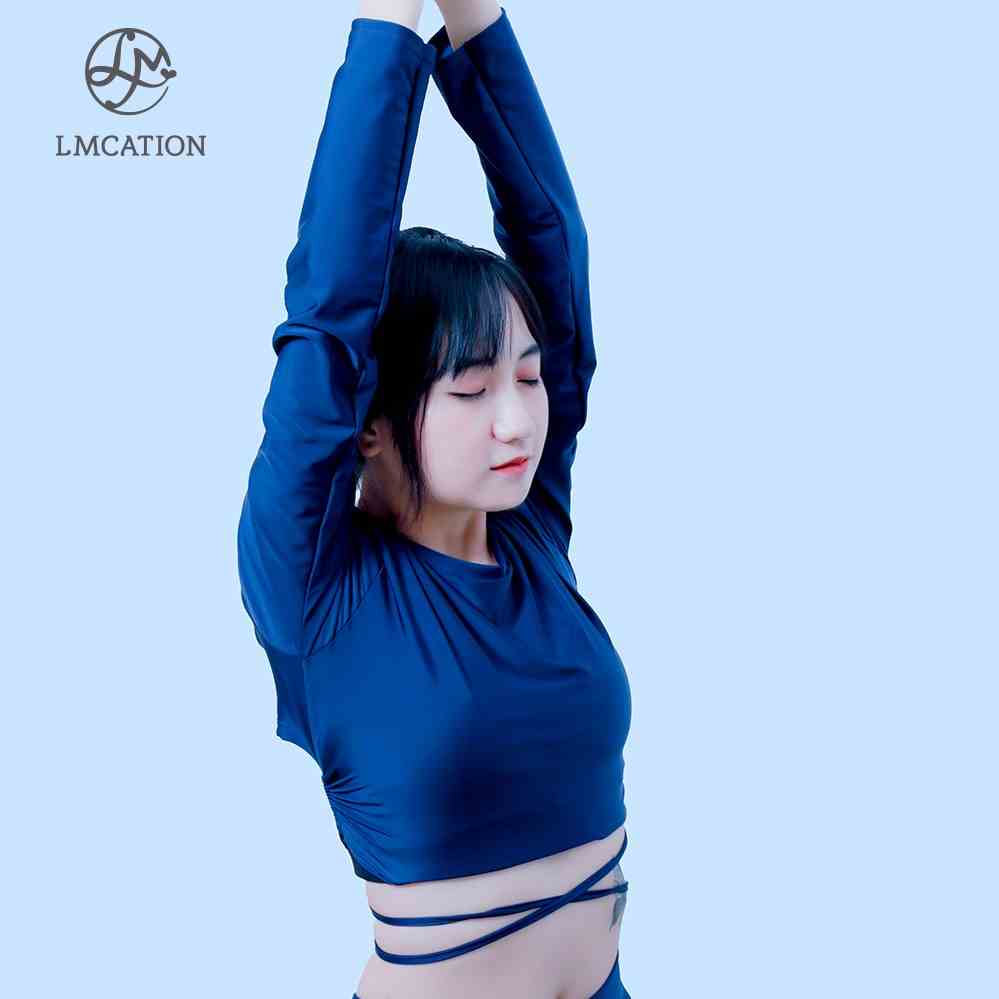 [Mã BMLTB35 giảm đến 35K đơn 99K] Áo Thể Thao Nữ Đa Năng LMcation Joyce Crop Top - Xanh Đen