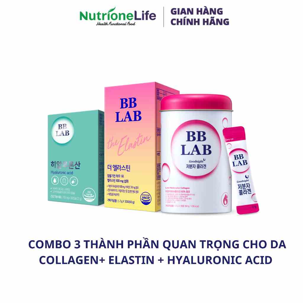 Combo 3 Hộp Viên Uống Cấp Ẩm Và Bột Uống BB LAB Bổ Sung Nhiều Dưỡng Chất Giúp Da Khỏe Mạnh, Tươi Sáng 30Viên/Hộp