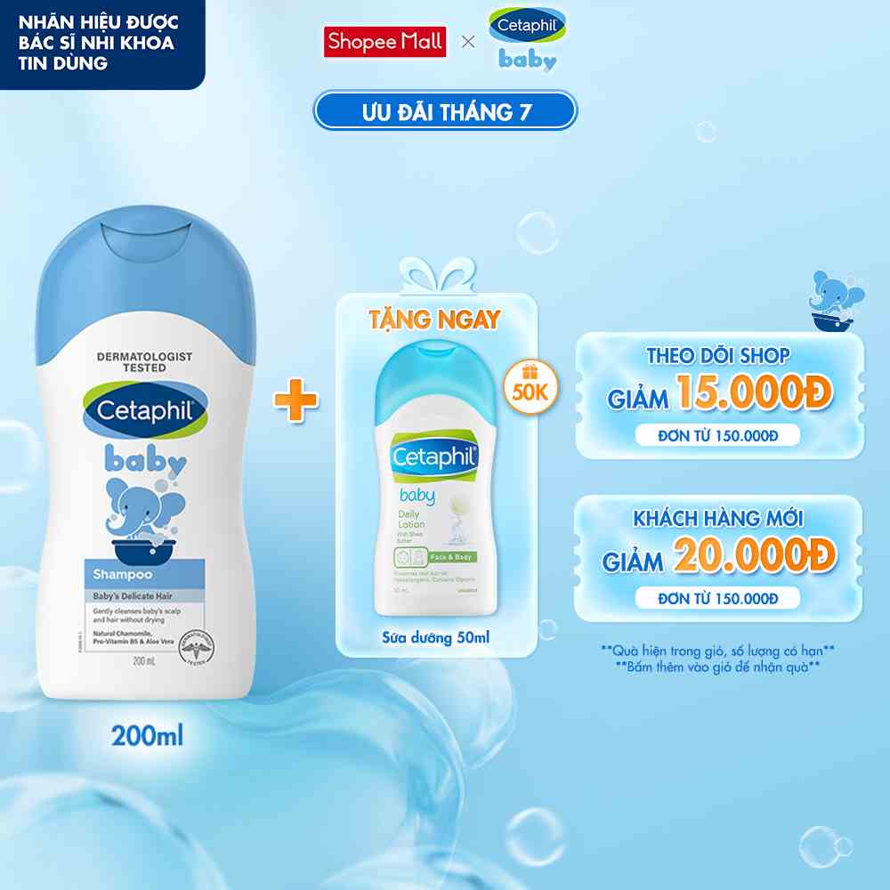 Dầu gội dịu lành cho bé CETAPHIL BABY SHAMPOO 200ML