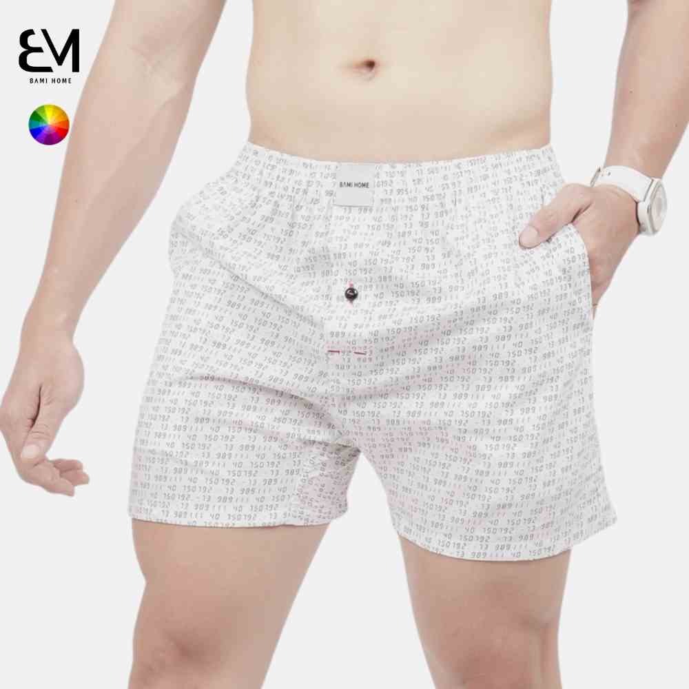 Quần đùi mặc nhà mặc ngủ ngẫu nhiên BAMI HOME vải cotton cao cấp đa dạng họa tiết QC02