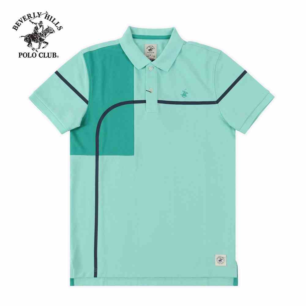 Beverly Hills Polo Club - Áo polo Ngắn tay Nam Slimfit Xanh ngọc nhạt LT- BHPC PMSSS20TL072