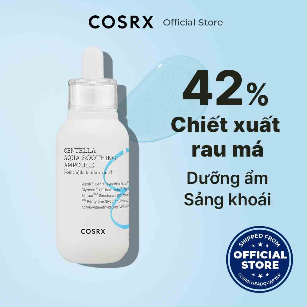 Tinh chất dưỡng da COSRX Hydrium Centella Aqua Soothing Ampoule 40ml cấp ẩm giúp da mượt mà