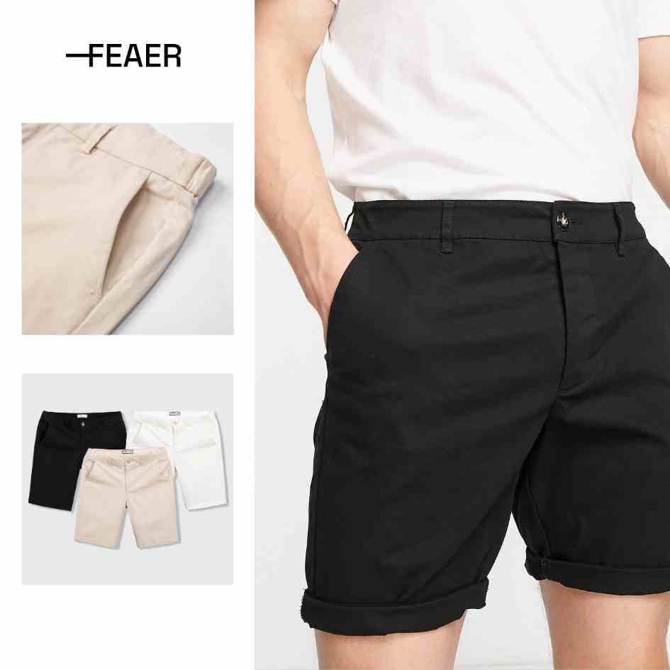 Quần Kaki Slim Chino Short chuẩn form, mềm mịn, sang trọng - FEAER