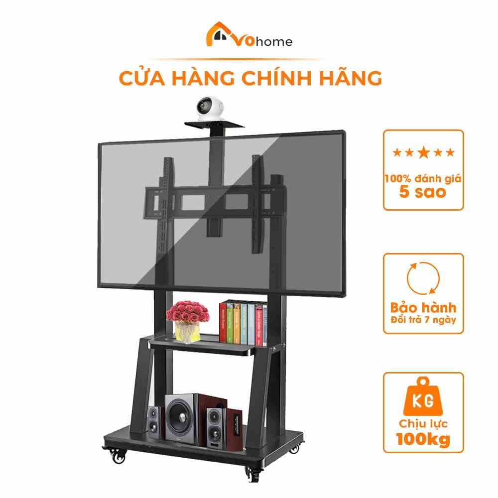 Giá treo Tivi đa dạng các kích cỡ, có bánh xe linh hoạt chịu được trọng lượng  lên đến 100kg chính hãng Avohome