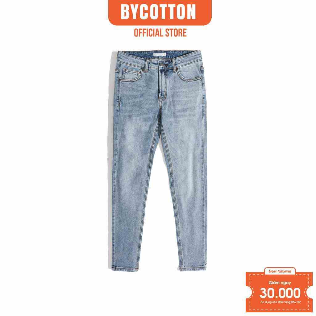 [Mã BYCO300T8 giảm 30% đơn 0K] Quần Jeans Dài Nam Màu Xanh Nhạt BY COTTON Basic Blue Jeans