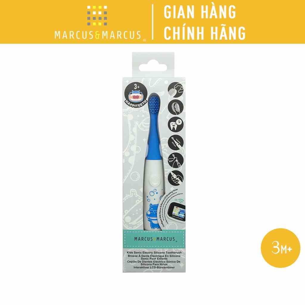 Bàn chải đánh răng silicon chạy pin cho bé Marcus & Marcus, từ 3 tuổi – Lucas