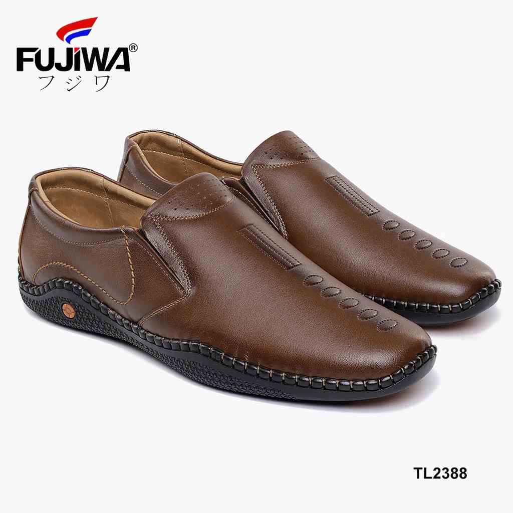 Giày Lười Nam Da Bò FUJIWA - TL2388. Da Thật Nguyên Miếng. Được Đóng Thủ Công (Handmade). Size:  38, 39, 40, 41, 42, 43