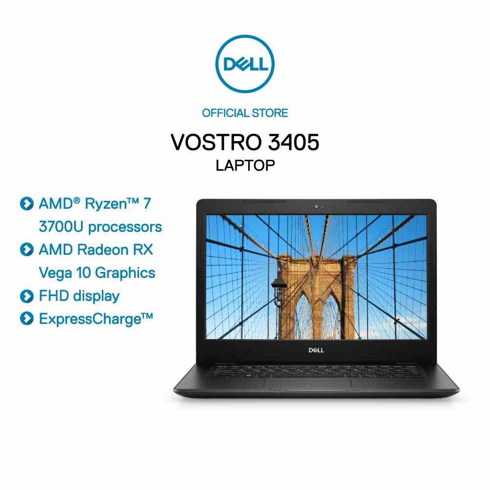 [Mã ELCL10 giảm 10% đơn 9TR] Laptop Dell Vostro 3405 AMD Ryzen 7 3700U, 8GB, 512GB, 14.0