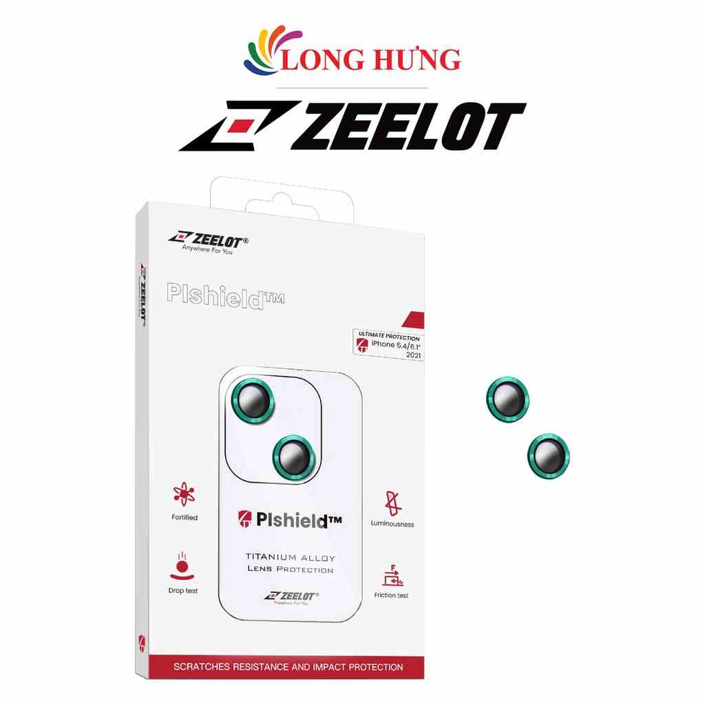 Dán Camera cường lực viền màu chống va đập Zeelot PIshield iPhone 13/13 Mini - Hàng chính hãng