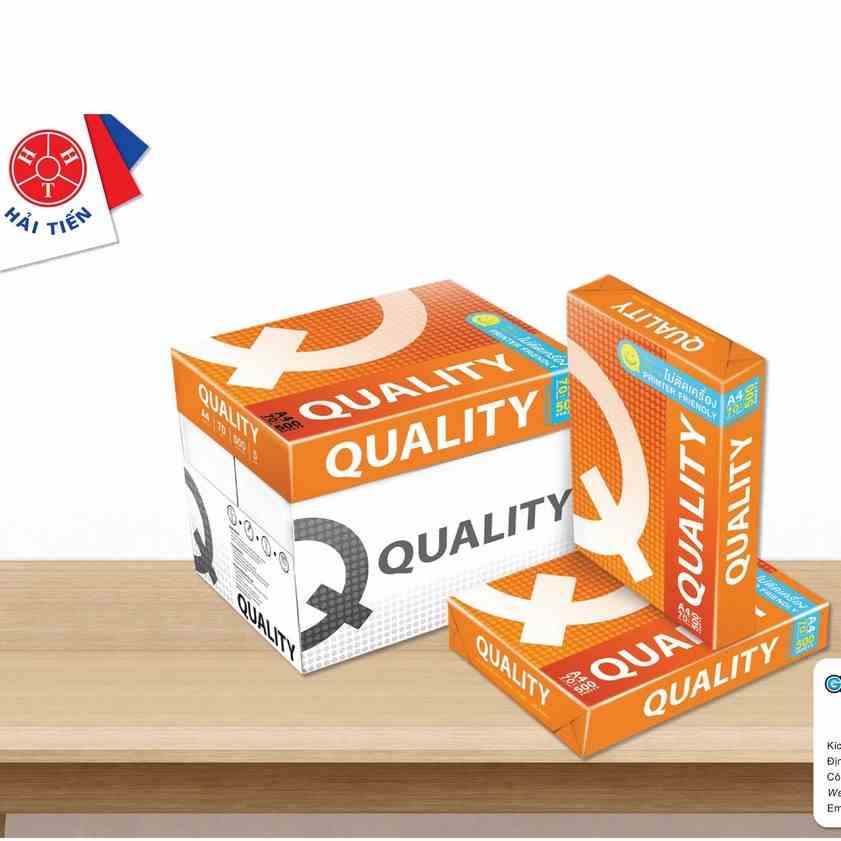 [Mã BMLTB35 giảm đến 35K đơn 99K] HẢI TIẾN Giấy in Quality A4 - 70 gsm (1 ream) - Thái Lan