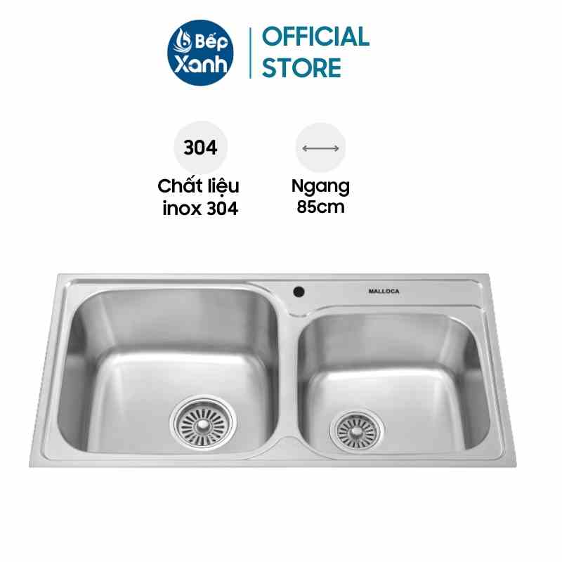 Chậu Rửa Chén Malloca MS 1011 NEW - Inox 304 - Ngang 85cm