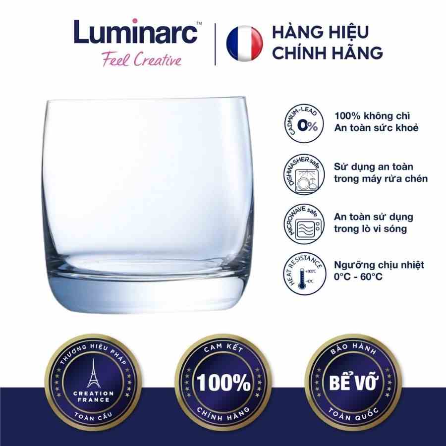 [Mã BMLTA35 giảm đến 35K đơn 99K] Bộ 6 Ly Thuỷ Tinh Thấp Luminarc Vigne 310ml- LUVIG2574