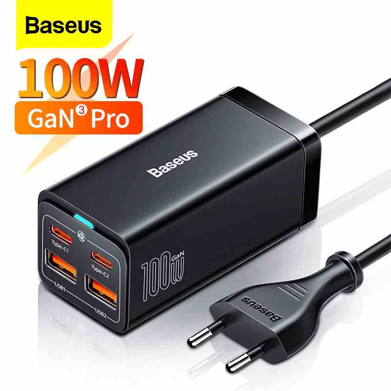 [Mã ELBMO2 giảm 12% đơn 500K] Củ sạc nhanh Baseus GaN 100W/65W sạc nhanh 4.0 QC 3.0 PD USB Type C cho điện thoại laptop