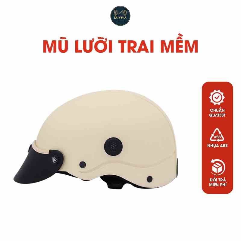 Mũ bảo hiểm lưỡi trai mềm GRO HELMET màu trơn cao cấp dành cho cả nam và nữ size 54-57cm