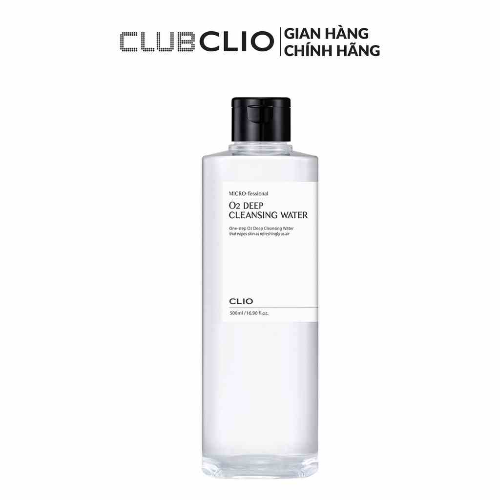 [Mã BMLTA35 giảm đến 35K đơn 99K] Nước Tẩy Trang CLIO MICRO-FESSIONAL O2 DEEP CLEANSING WATER 500ml