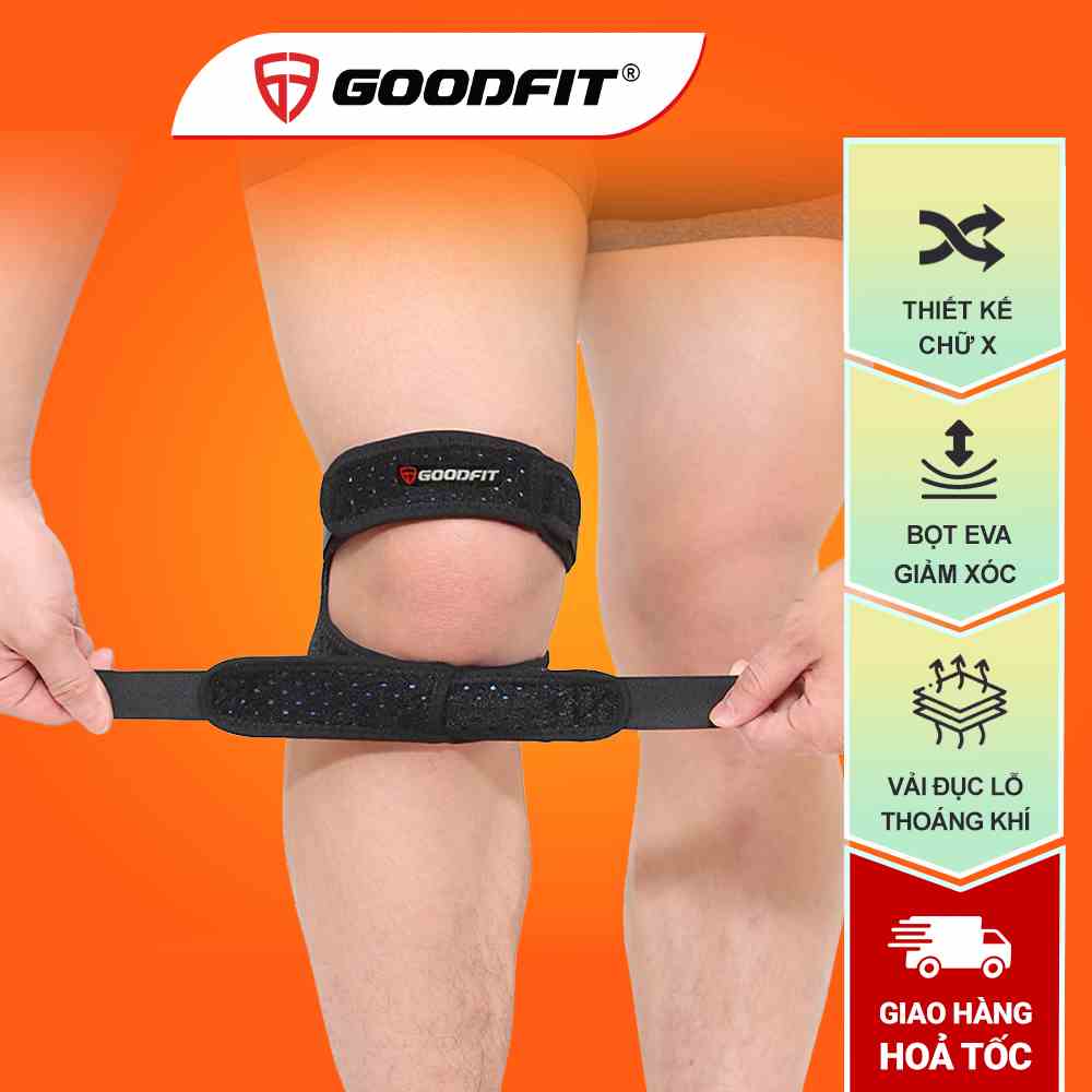 Băng gối thể thao bảo vệ kép co giãn 4 chiều, thoáng khí GoodFit GF521K