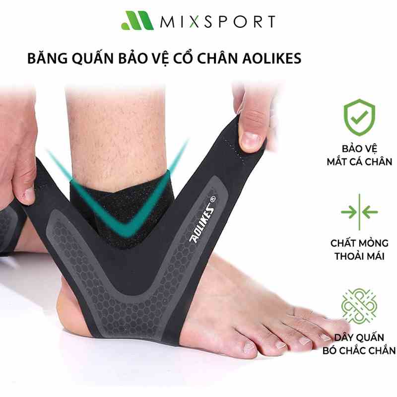 Băng Bảo Vệ Cổ Chân Đá Bóng AOLIKES Giúp Bảo Vệ Mắt Cá Chân Và Khoá Cổ Chân Chắc Chắn DCC01