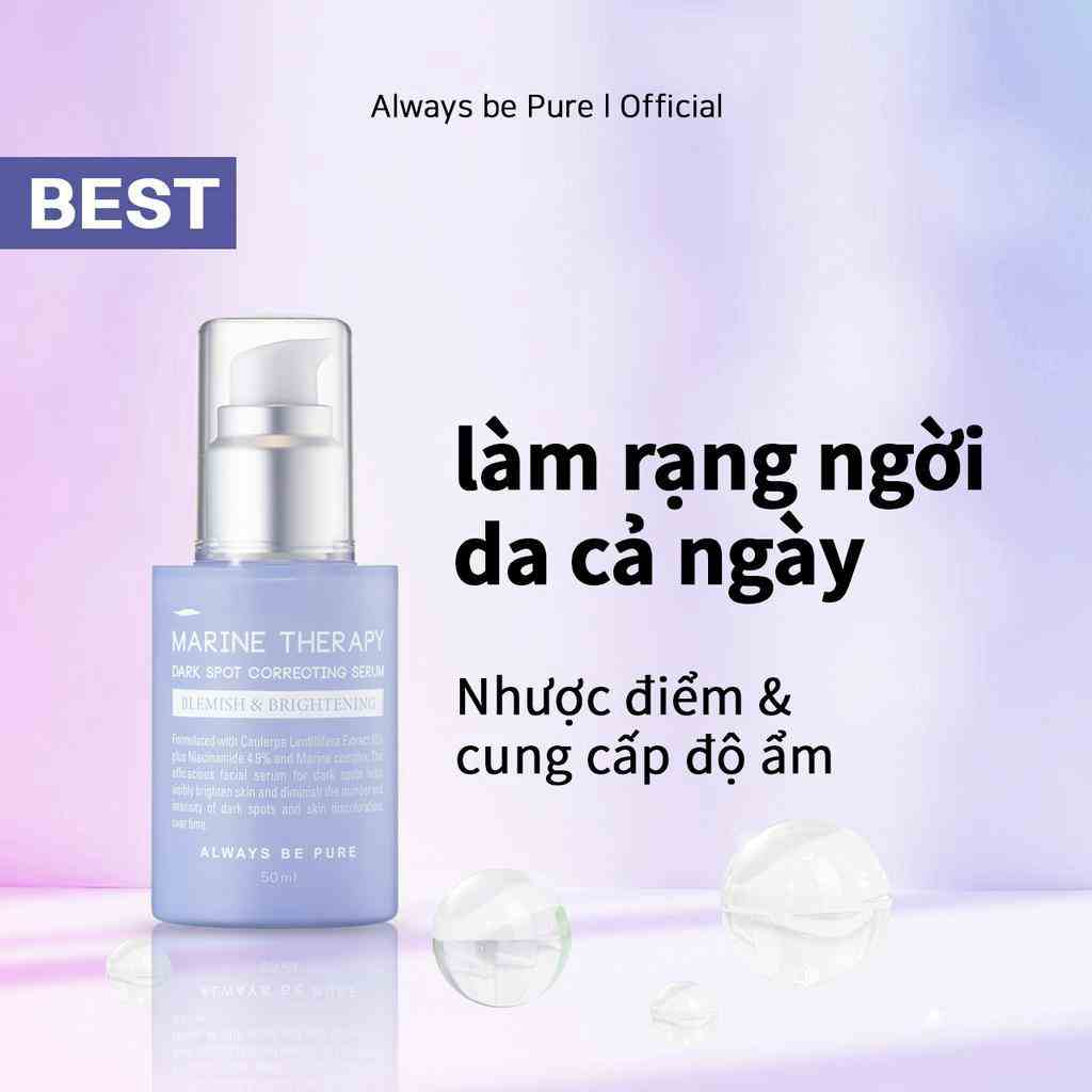 [phí phương anh và always be pure] Marine Therapy Dark Spot Correcting serum chuyên dụng 50ml