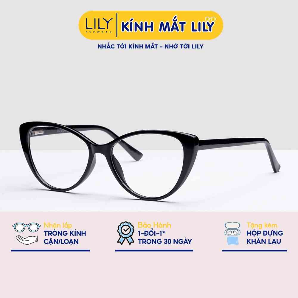 Gọng kính mắt mèo nữ LILYEYEWEAR chất liệu cao cấp kiểu dáng mới lạ thời trang C0012