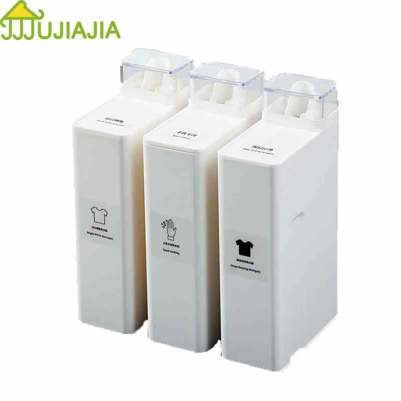 Bình Rỗng Đựng Bột Giặt Xả Quần Áo JUJIAJIA 1100ml Dung Tích Lớn Thay Thế Tiện Dụng