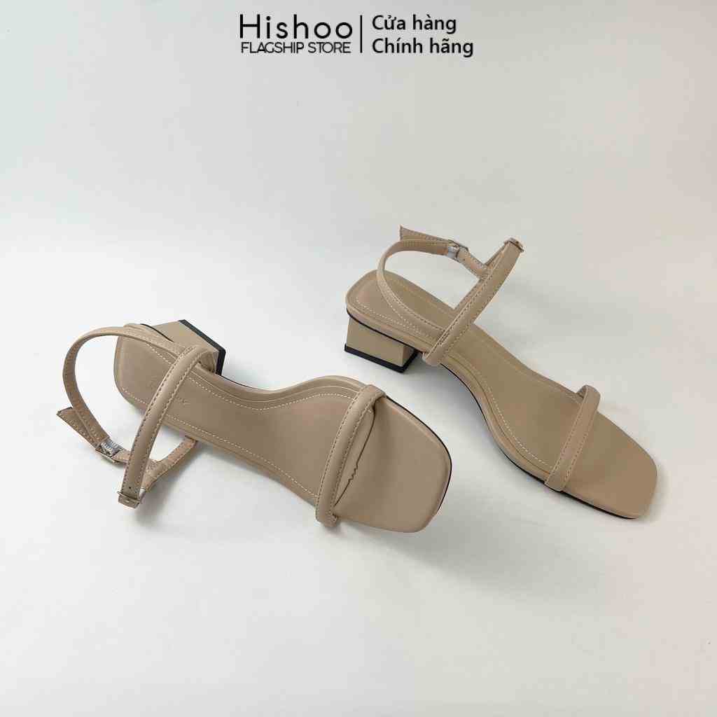 Giày Sandal Nữ Cao 3cm Thời Trang Hishoo Quai Ngang Dây Mảnh Cao Cấp S052