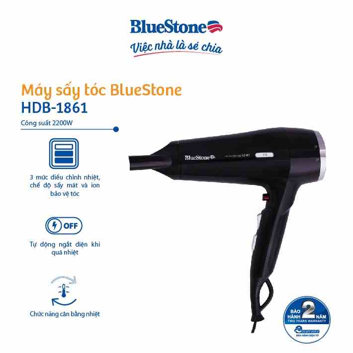 MÁY SẤY TÓC BLUESTONE HDB-1861