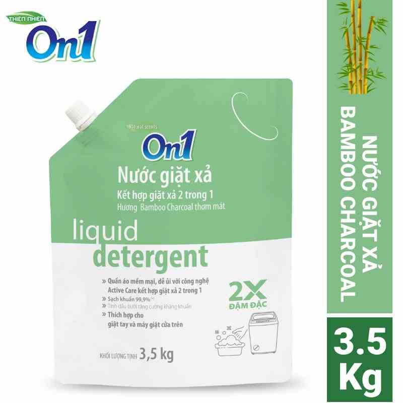 [Mã BMLTA35 giảm đến 35K đơn 99K] Túi nước giặt xả ON1 chống lem màu hương Bamboo Charcoal 3.5kg N6903