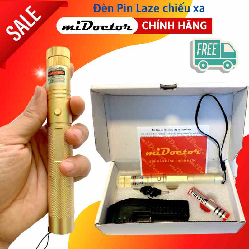 Đèn Pin Laze miDoctor Cao Cấp SD Lazer / Laser 303 Full Hộp - Chính Hãng