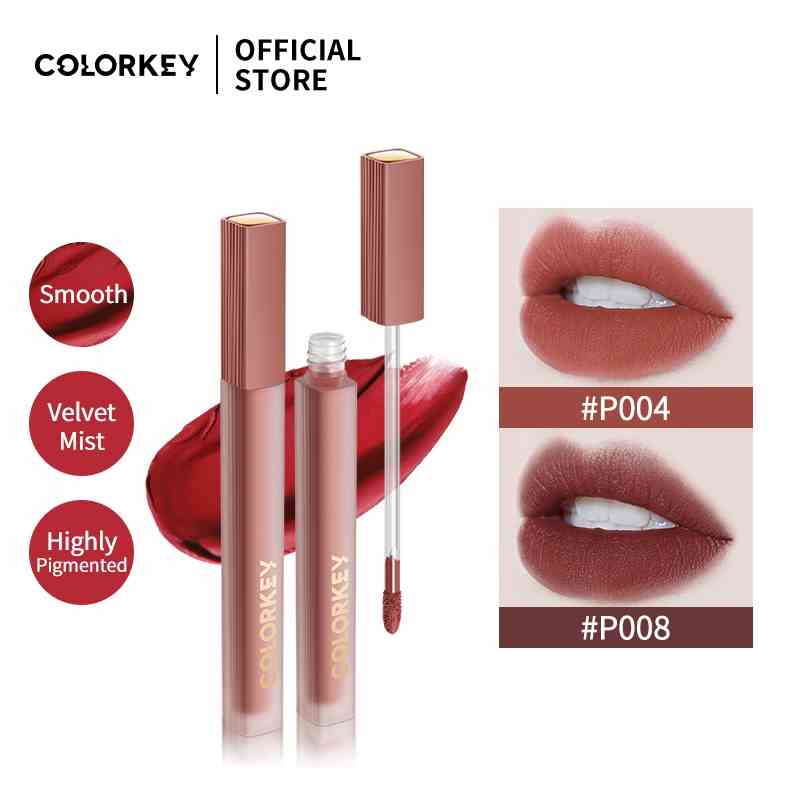 【COLORKEY】Son kem COLORKEY nhung mềm dưỡng ẩm kết cấu mềm mại 2g