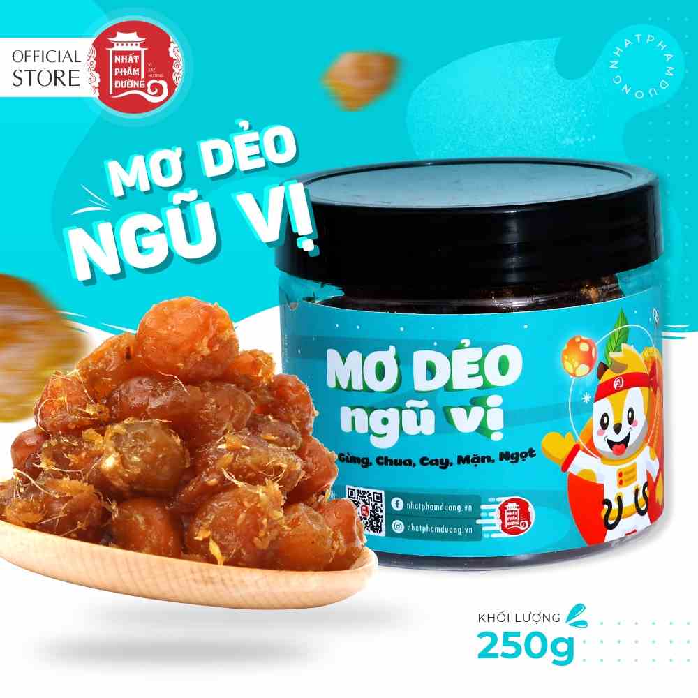 Ô mai xí muội mơ dẻo ngũ vị Nhất Phẩm Đường 250g vị chua ngọt quà tặng đặc sản Hà Nội