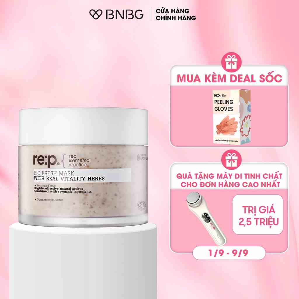 Mặt Nạ Đất Sét Hoa Hồng Se Khít Lỗ Chân Lông, Dưỡng Sáng Da RE:P Bio Fresh Mask 130g