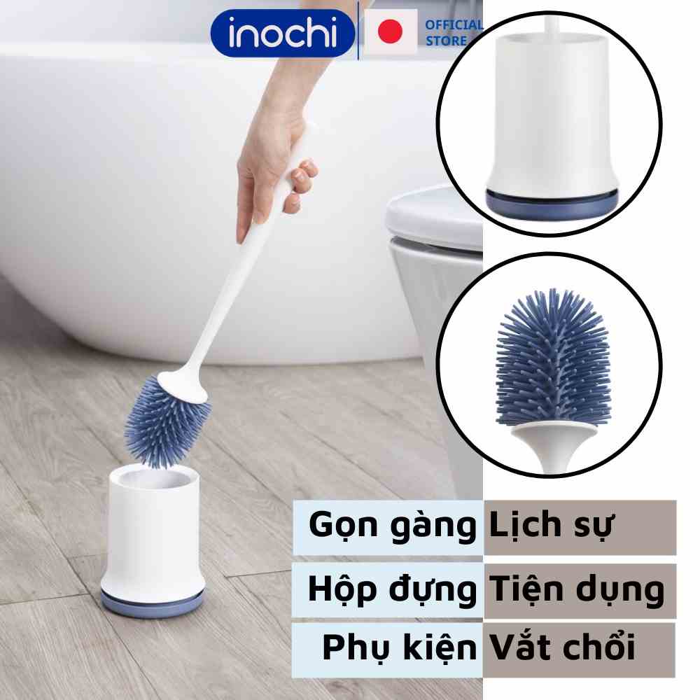 Chổi cọ nhà vệ sinh bồn cầu toilet silicon inochi kirei thông minh chà nhà tắm tiện dụng