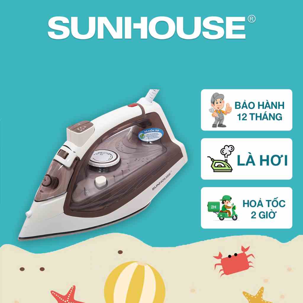 Bàn là hơi nước SUNHOUSE SHD2066 - Bảo hành chính hãng 12 tháng