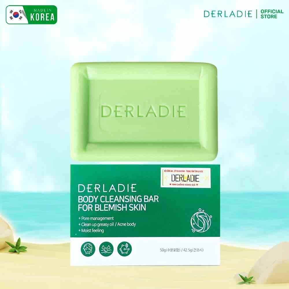 Xà Phòng Giảm Mụn Cơ Thể Sau 7 Ngày Derladie Body Cleansing Bar For Blemish Skin 50g