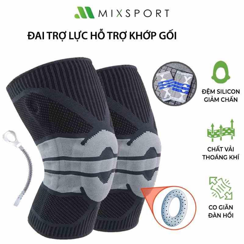 [Mã ICBFRI25 giảm 25K đơn 149K] Đai Bảo Vệ Khớp Đầu Gối MixSport Hỗ Trợ Vận Động Và Phục Hồi Sau Chấn Thương DBG04