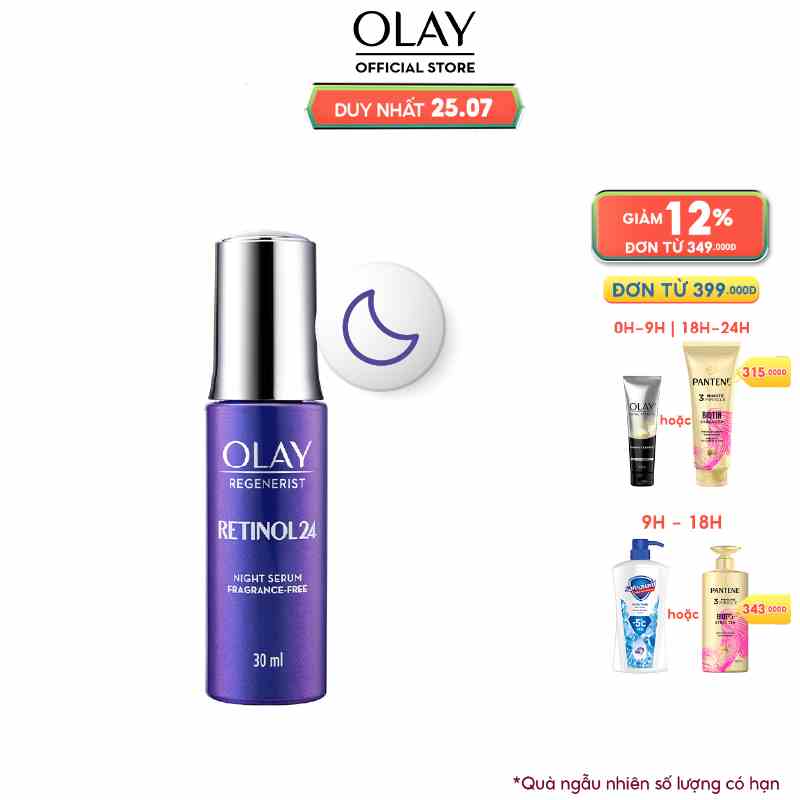 Serum/Tinh Chất Thúc Đẩy Tái Tạo Da & Mờ Nếp Nhăn OLAY REGENERIST Chứa Chiết Xuất RETINOL24 30ML