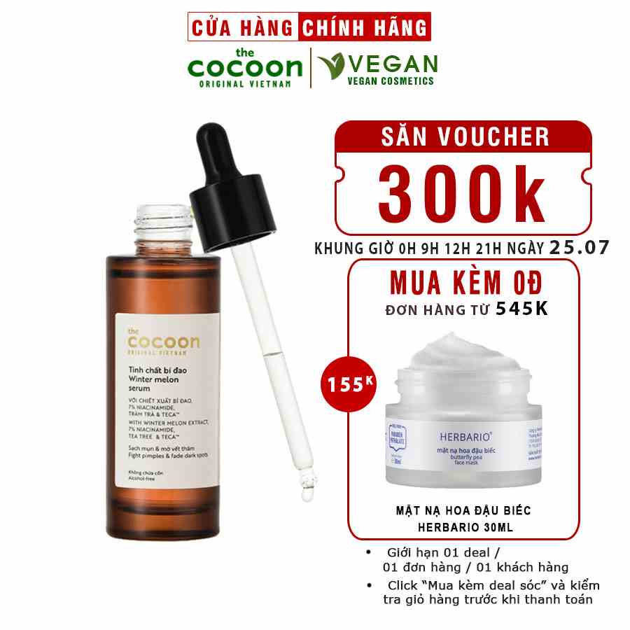 Serum tinh chất bí đao cocoon 70ml sạch mụn