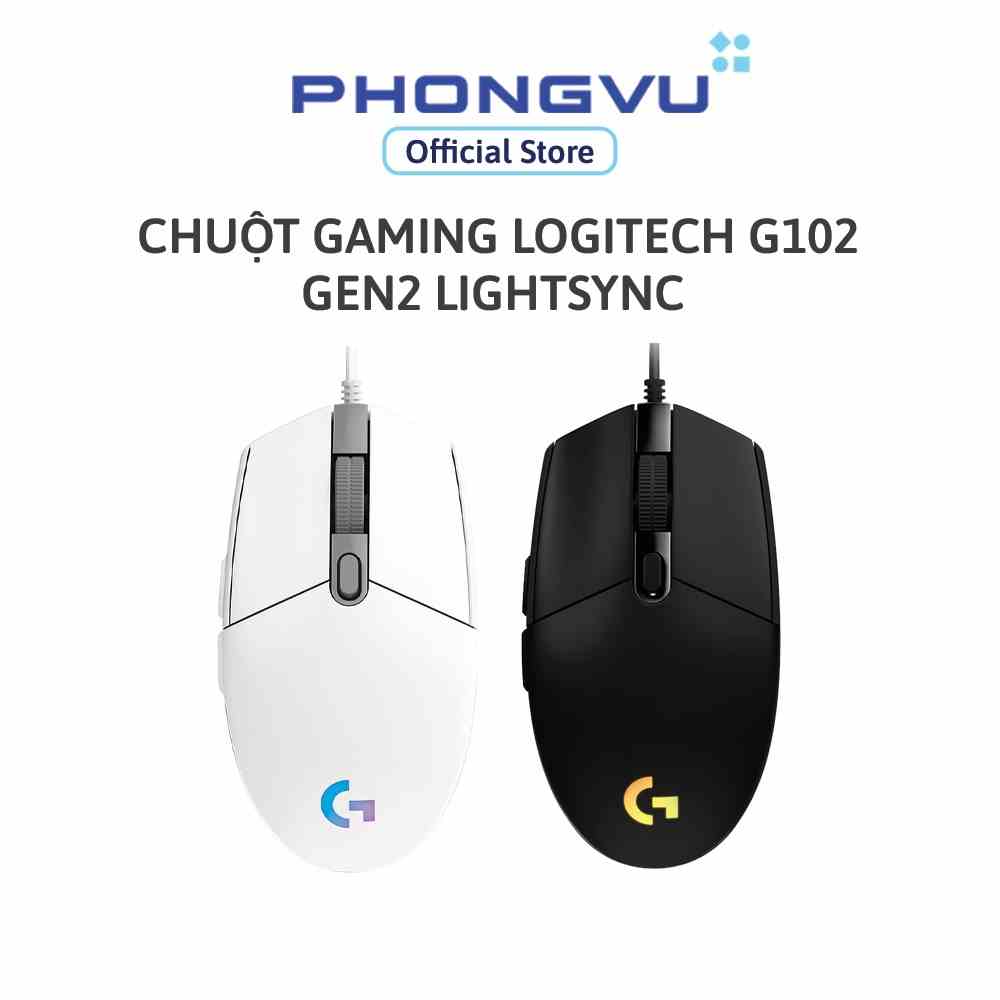 [Mã ELCL7 giảm 7% đơn 300K] Chuột gaming Logitech G102 Gen2 Lightsync (Đen) - Bảo hành 24 tháng