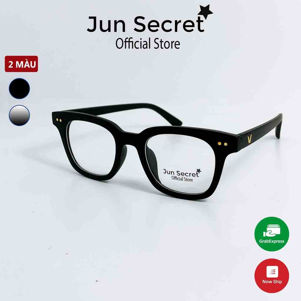 Gọng kính mắt nam nữ thời trang Jun Secret chất liệu nhựa mắt vuông dày dặn JS6A14