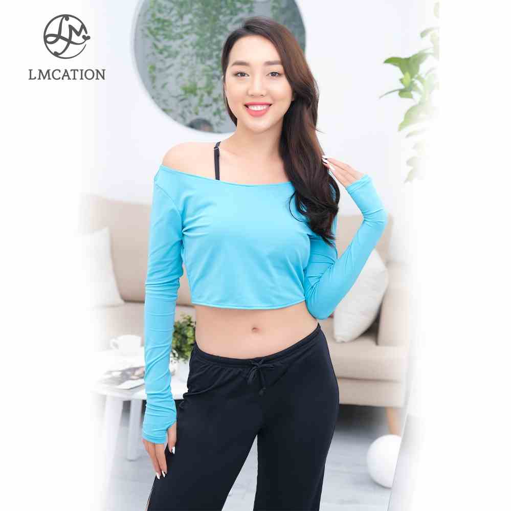 [Mã BMLTA35 giảm đến 35K đơn 99K] Áo Thể Thao Đa Năng LMcation Stefan Crop Top Màu Xanh Dương