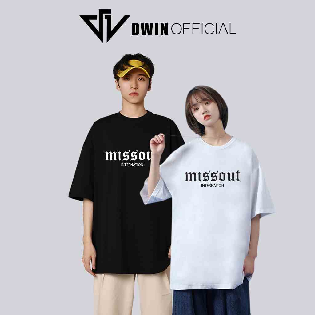 Áo thun unisex missout thời trang DWin basic tee phông trơn nam nữ tay lỡ oversize form rộng