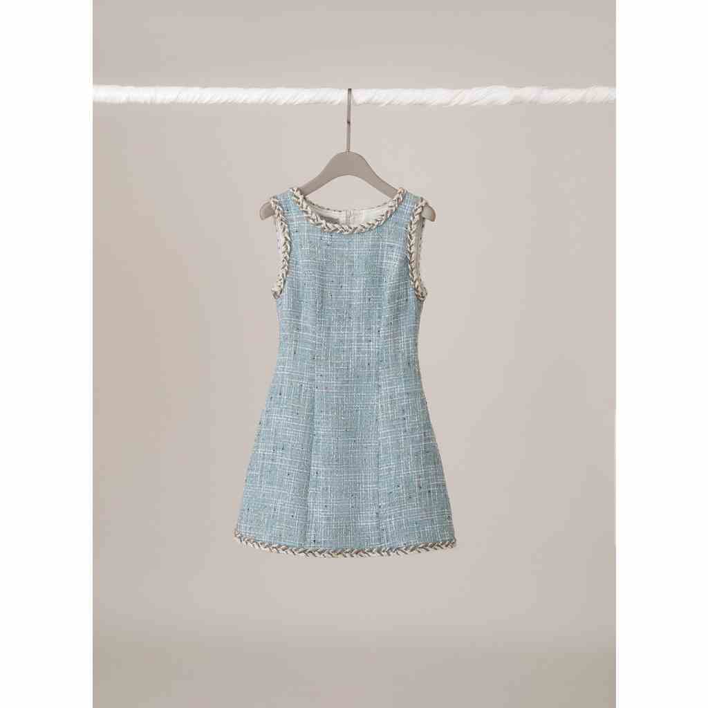 [Mã BMLTA35 giảm đến 35K đơn 99K] NUDIEYE - Đầm cộc tay tweed River Tweed Sleeveless Mini Dress