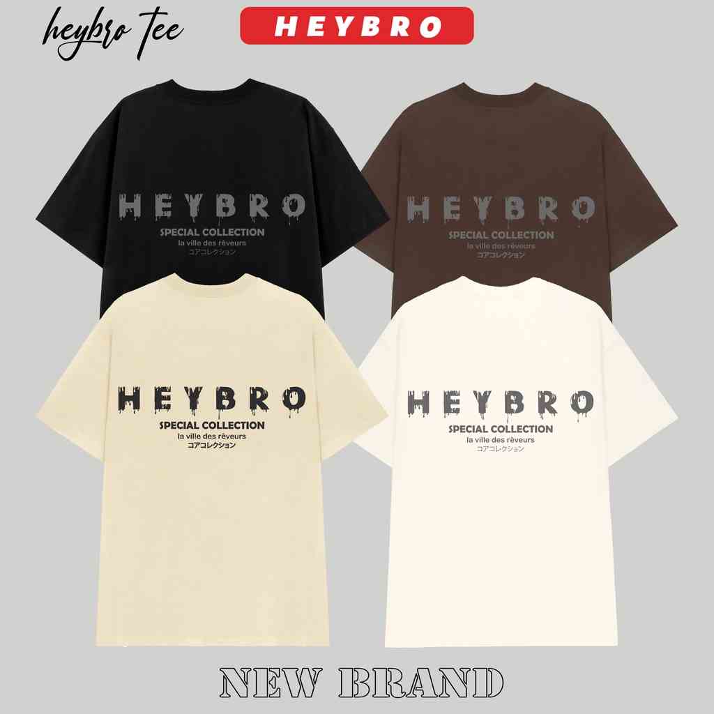 [Mã BMLTB35 giảm đến 35K đơn 99K] Áo Thun Nam Nữ Local Brand Unisex Heybro Premium Special Collection AT08