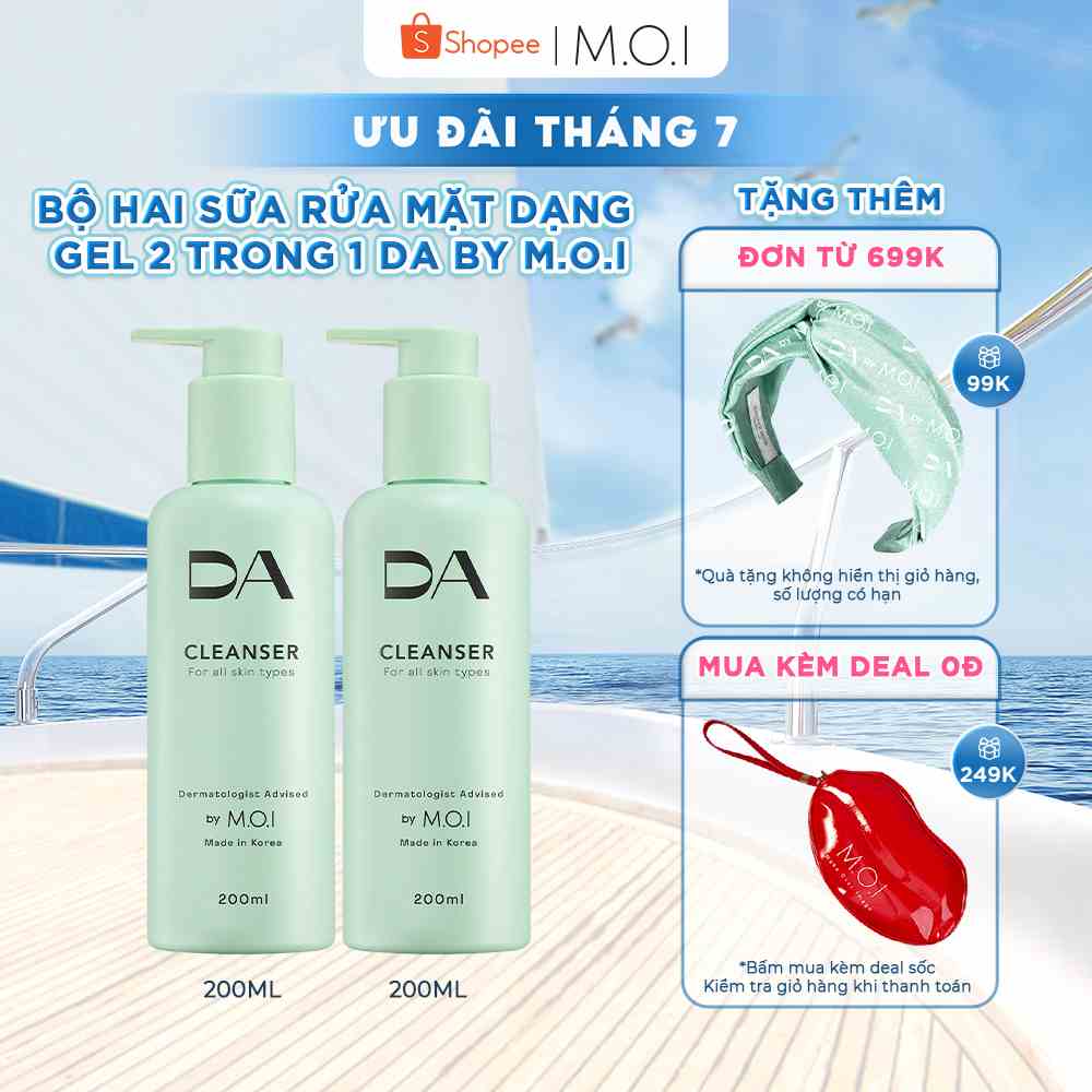 [Tiết kiệm hơn] Bộ hai sữa rửa mặt dạng Gel 2 trong 1 DA by M.O.I 200ml*2