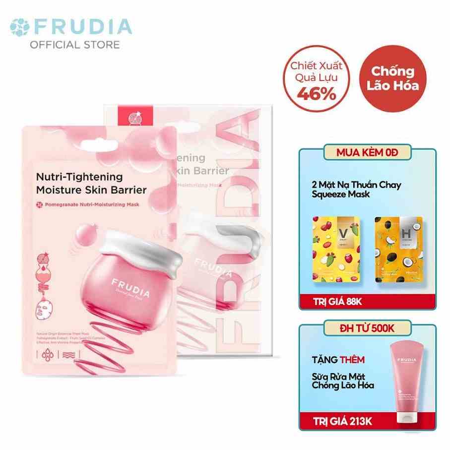 [Tặng 88k] 10 Miếng Mặt Nạ Chống Lão Hóa Thạch Lựu Frudia Pomegranate Nutri-Moisturizing Mask 20mlx10pcs (new)